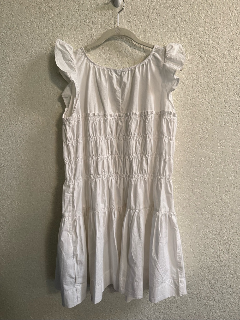 Free Assembly White Smocked Ruffle-Sleeve Sundress - Picture 3 of 3